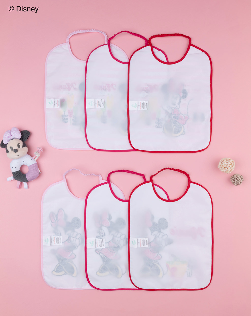 Pack 6 bavaglini bimba disney minnie