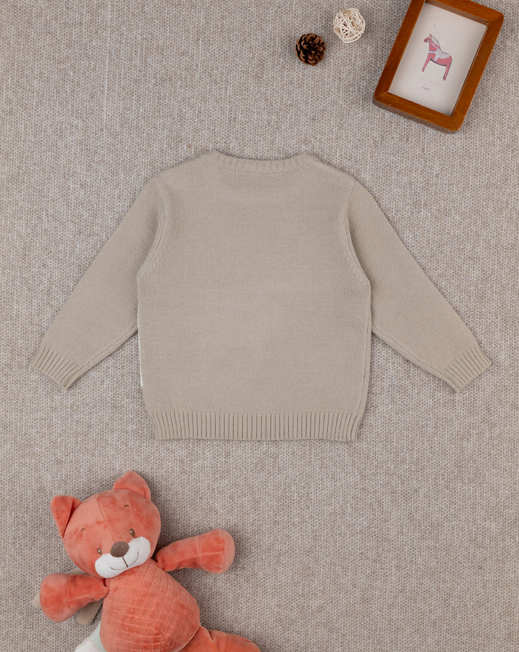 Maglia tricot bimbo con orso