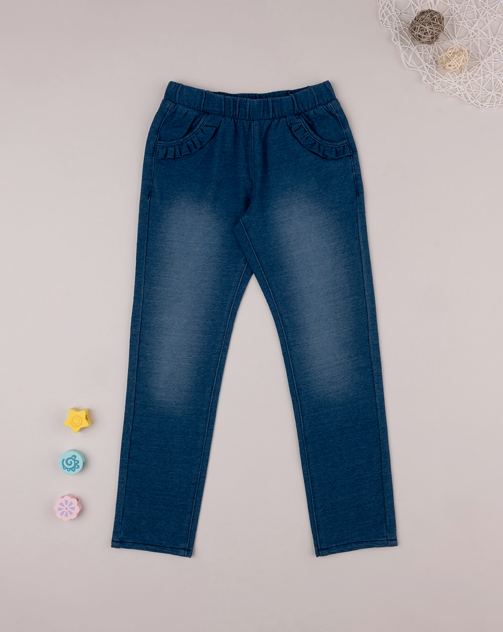 Jegging bimba blu denim