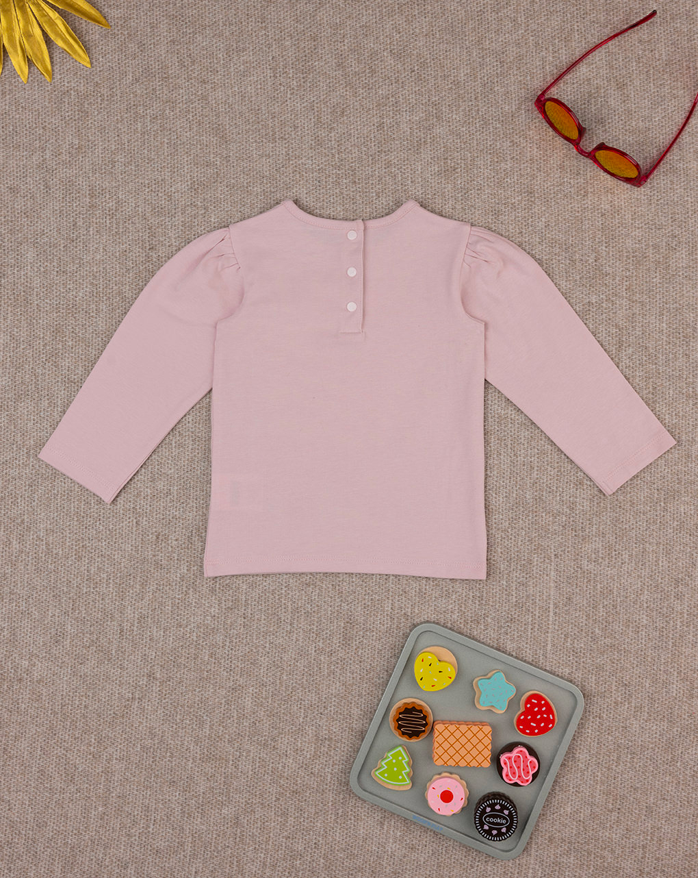 T-shirt bimba rosa stampata