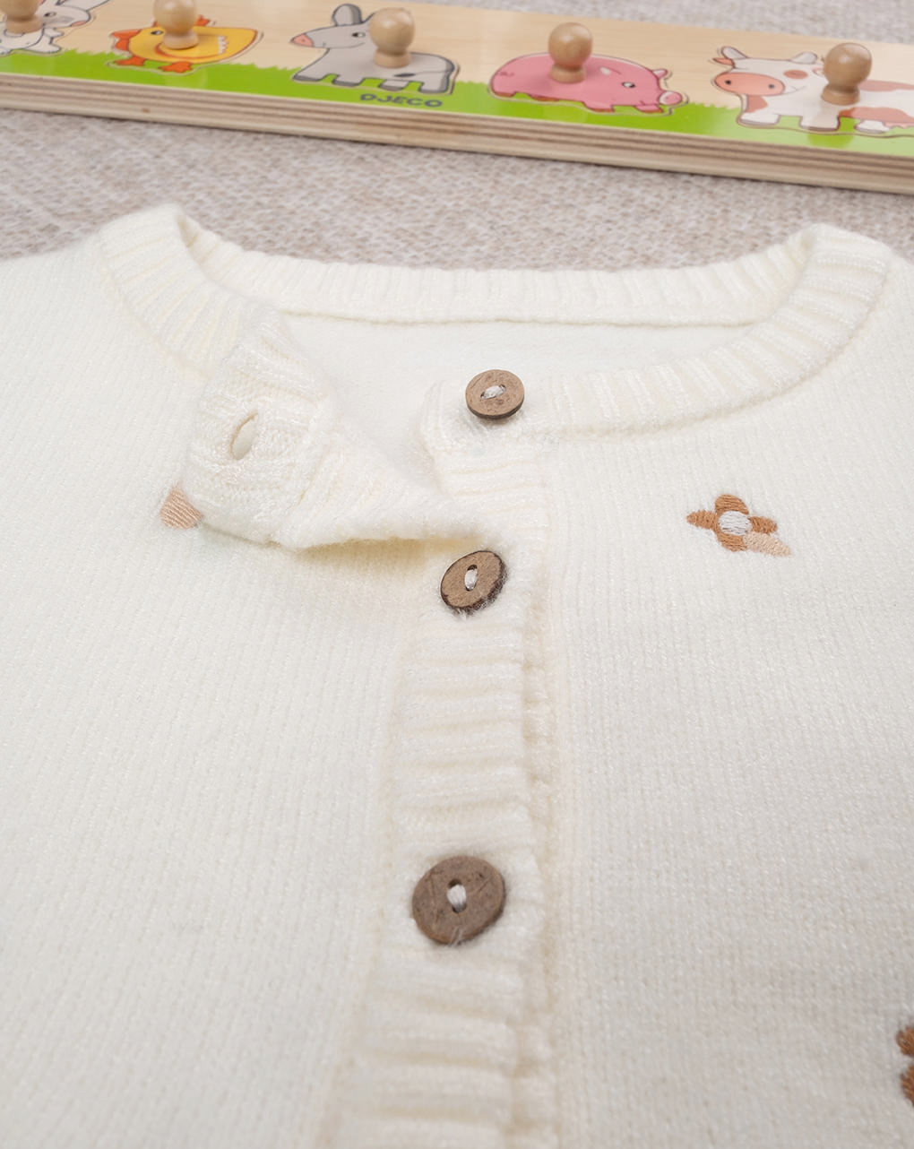 Cardigan tricot bimba bianco