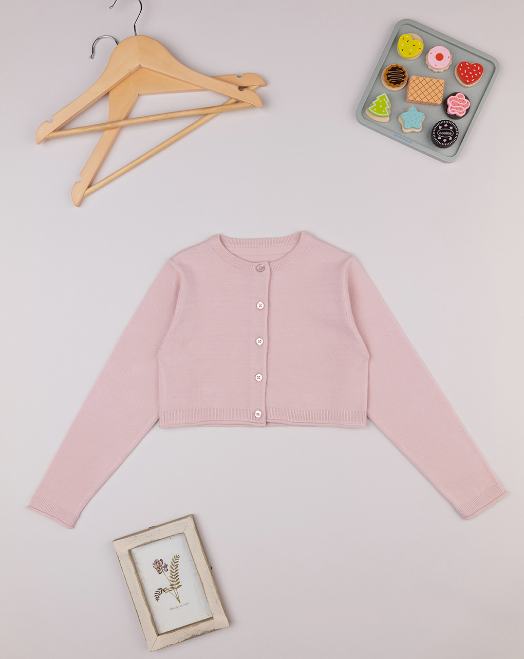 Cardigan tricot bimba rosa