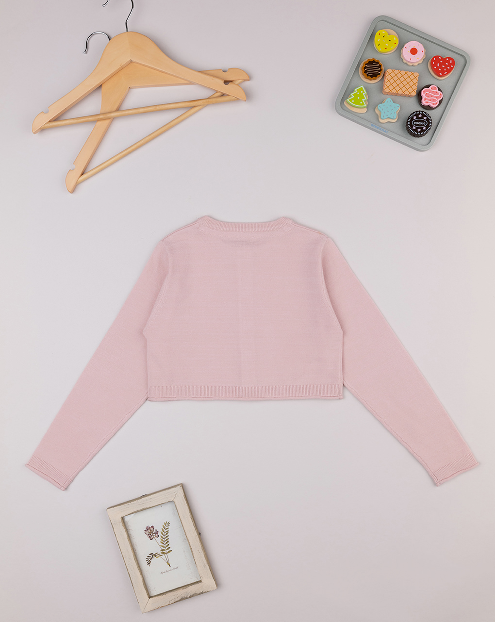 Cardigan tricot bimba rosa