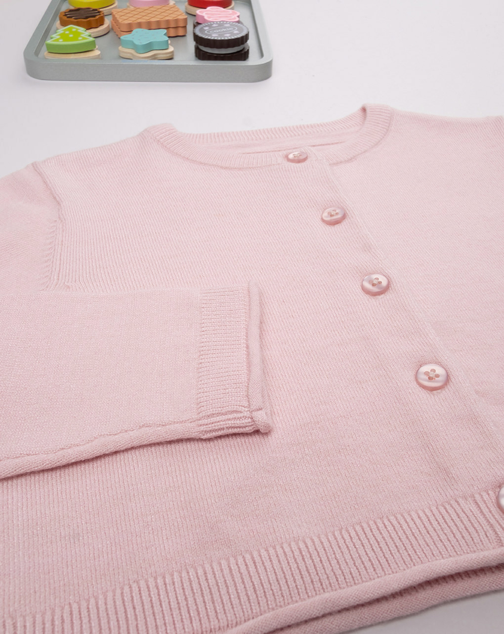 Cardigan tricot bimba rosa