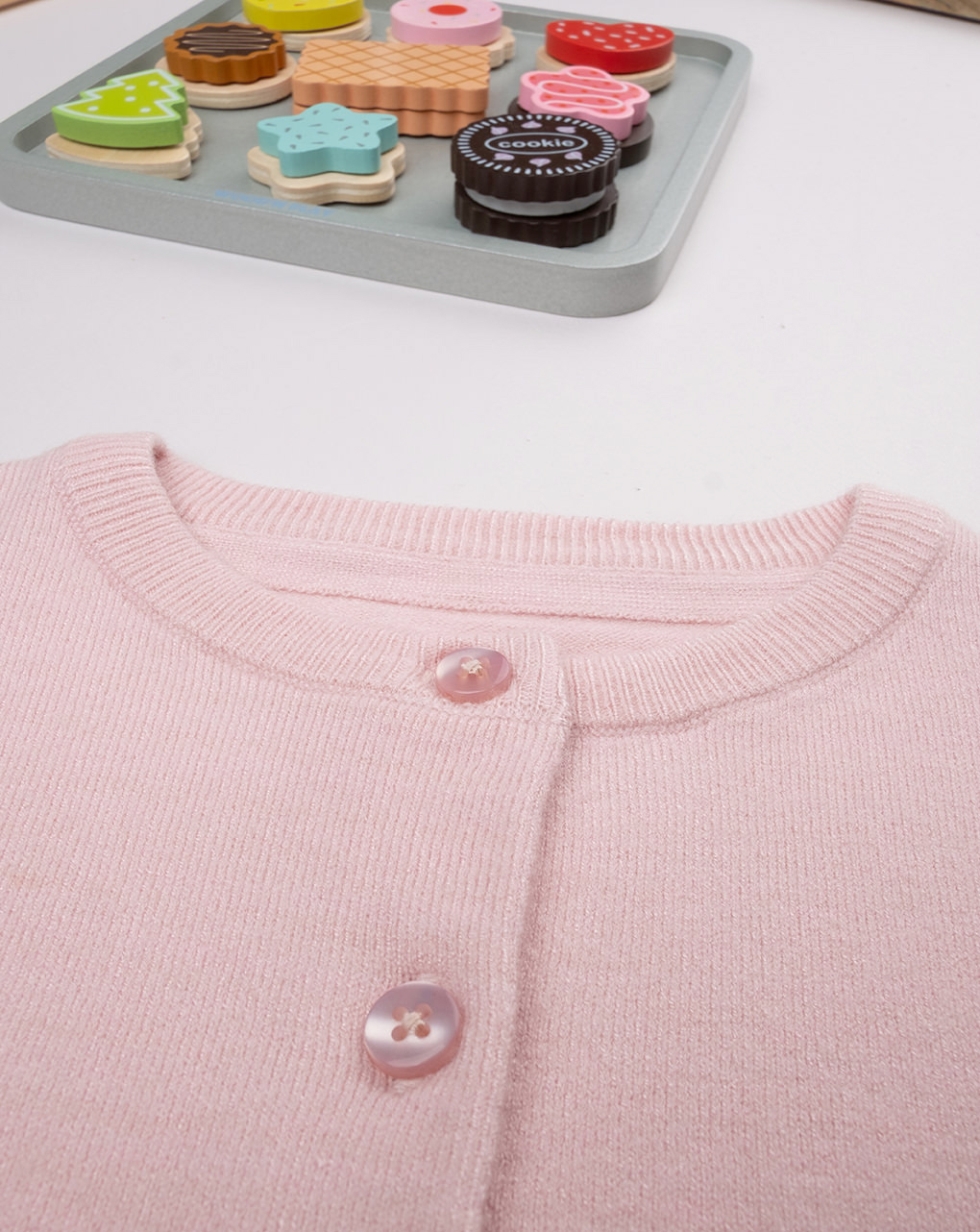 Cardigan tricot bimba rosa