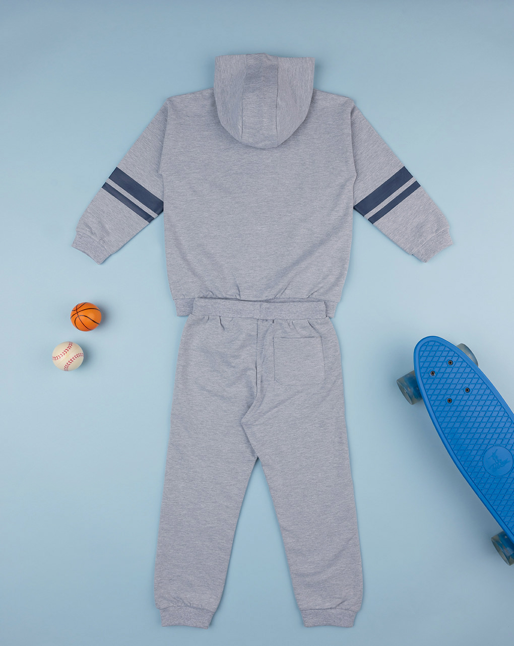 Completo jogging bimbo grigio