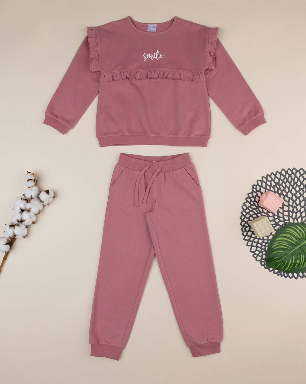 Completo jogging bimba rosa