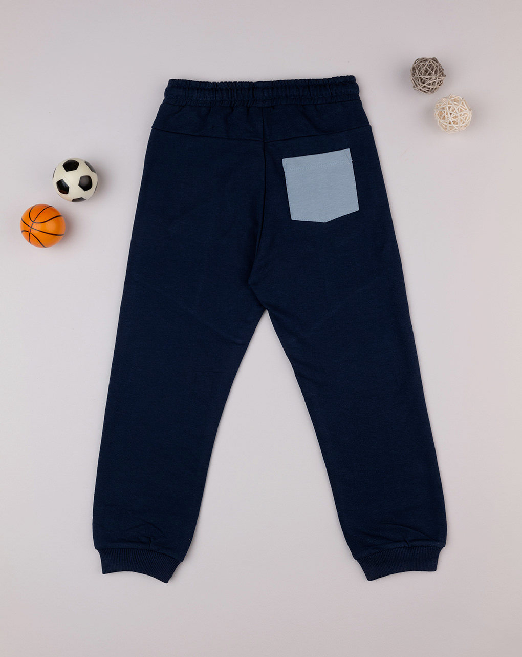 Pantalone lungo bambino blocco colore