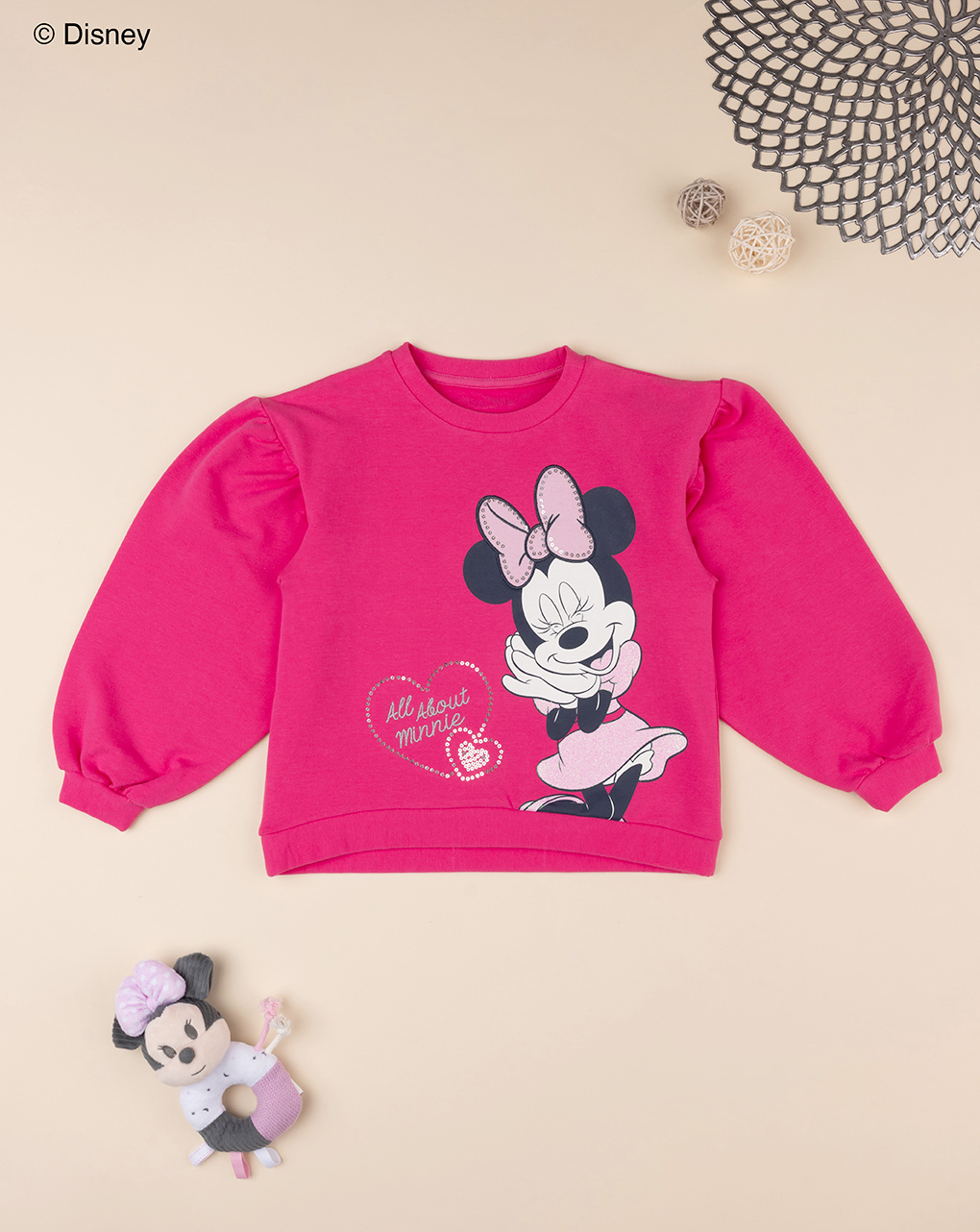 Felpa fucsia bambina "minnie"