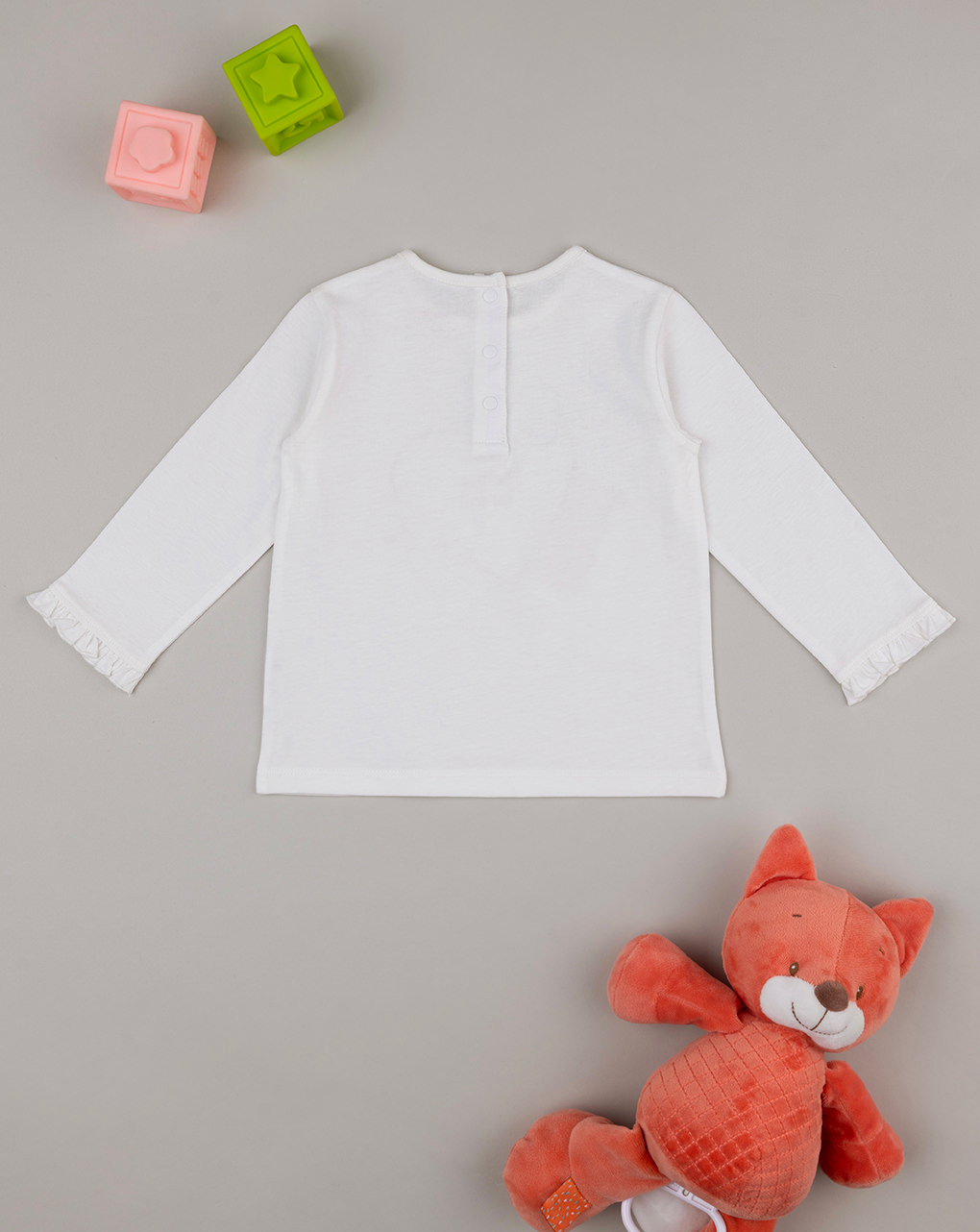 T-shirt bimba bianco con stampa