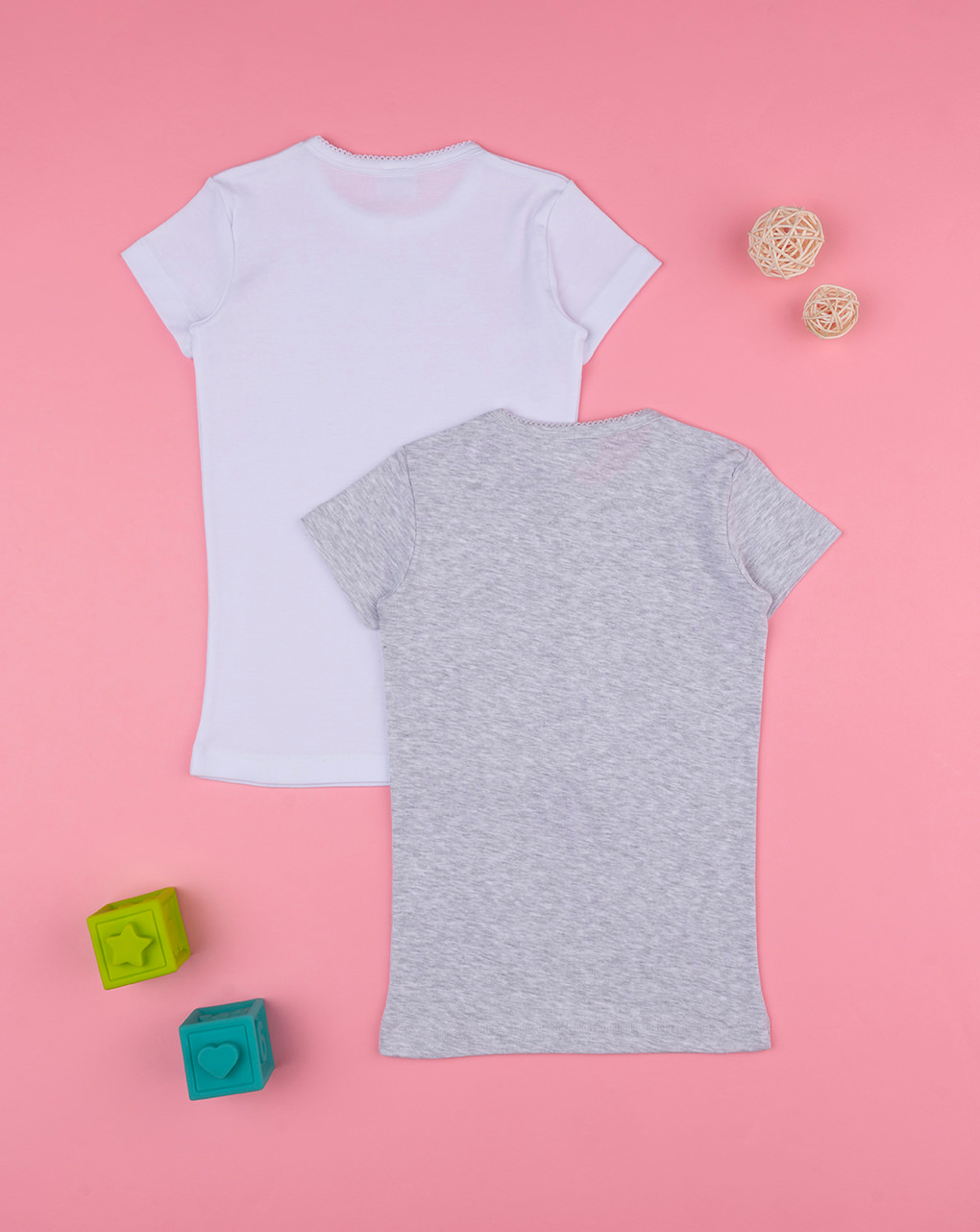 Pack 2 t-shirt bimba unicorni organic cotton