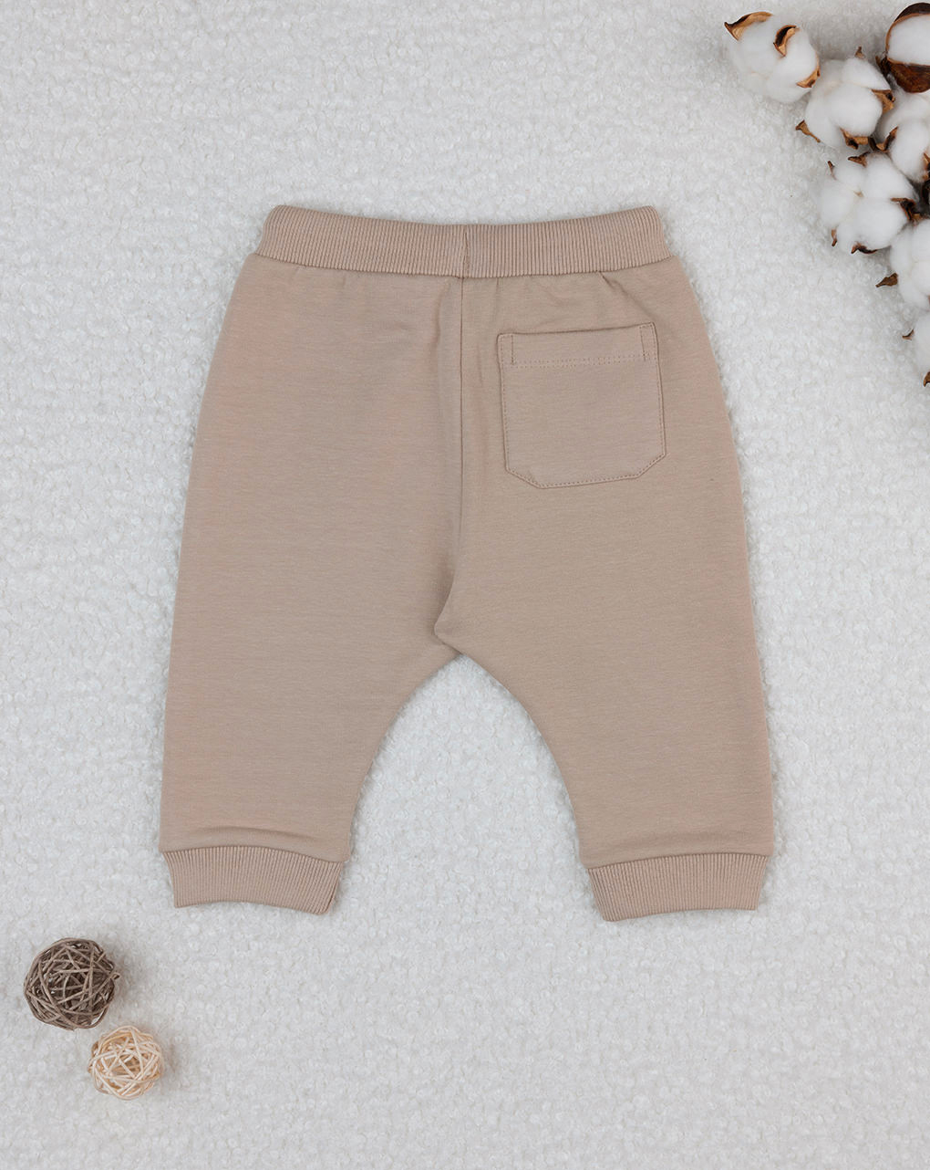 Pantalone felpato bimbo beige