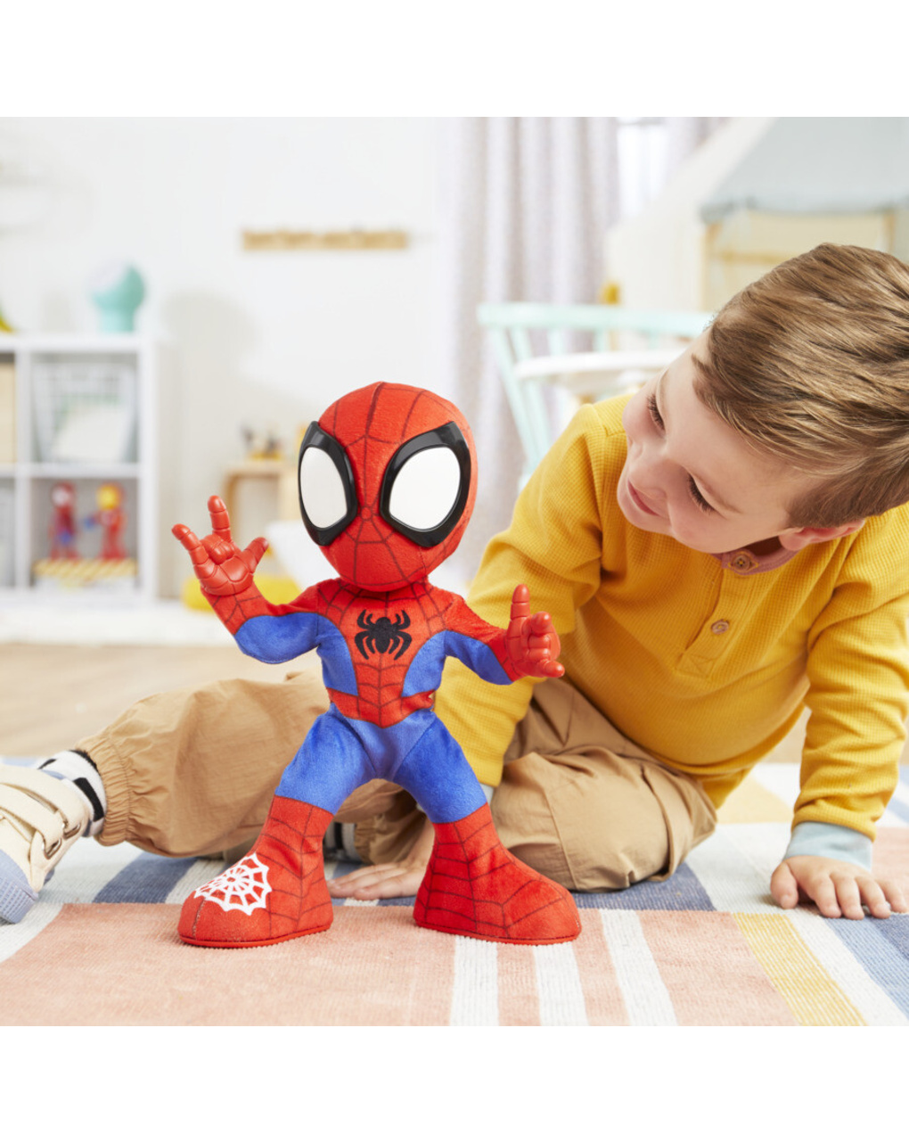 Spidey balla e gattona - peluche interattivo - 3+ - hasbro marvel spidey