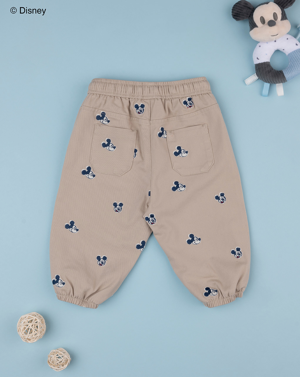 Pantalone bimbo marrone mickey mouse