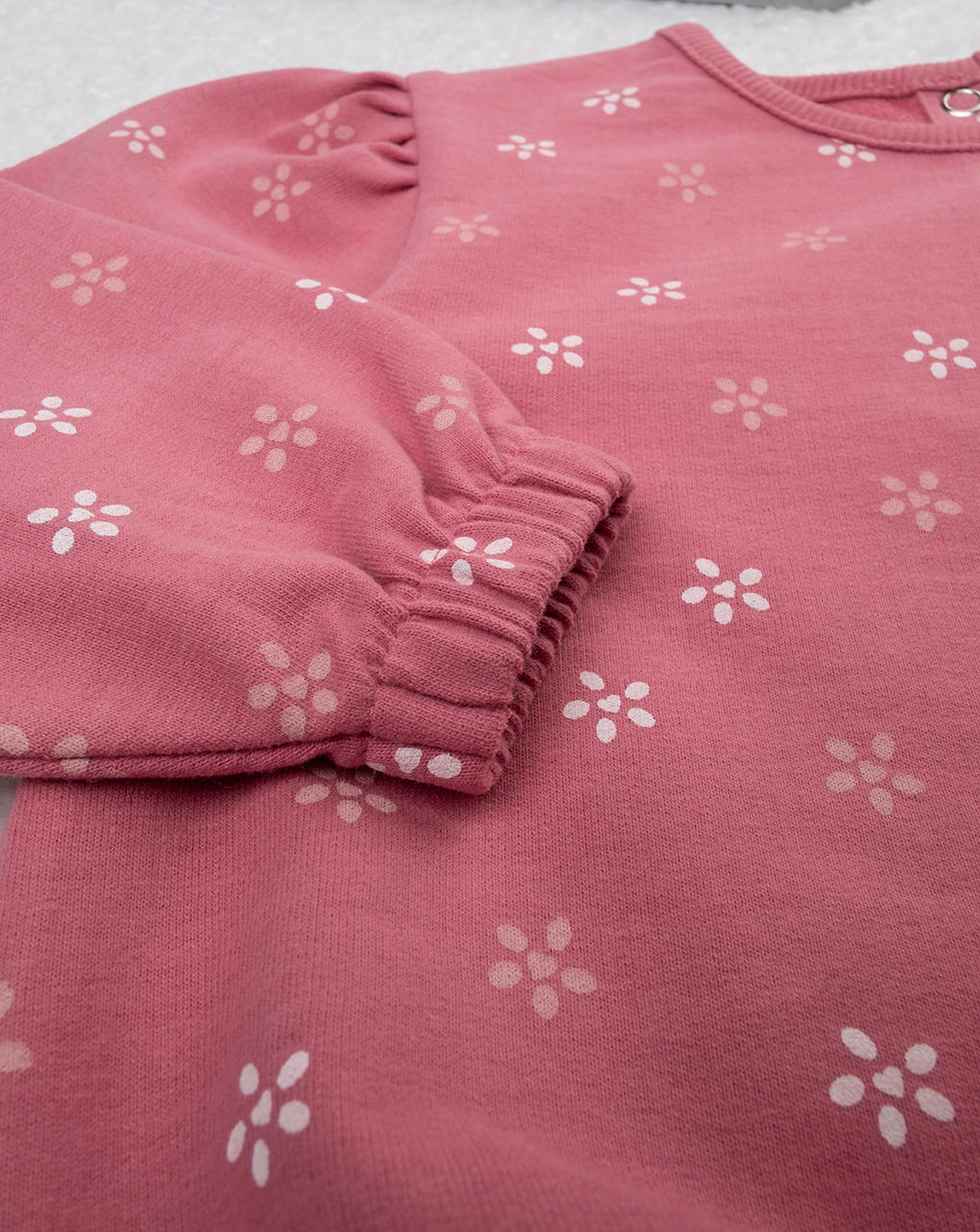 Maglia french terry bimba rosa