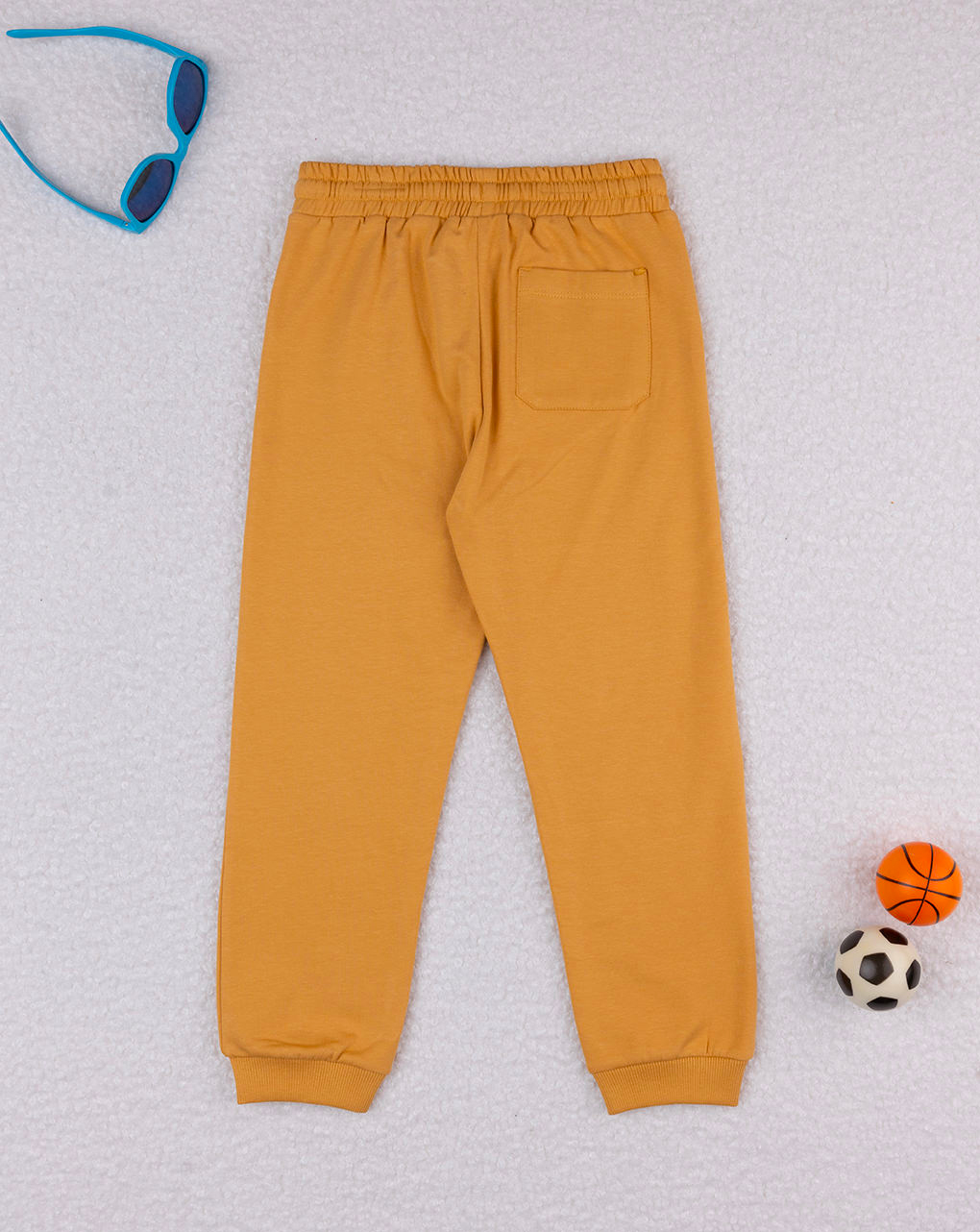 Pantalone felpato bimbo giallo