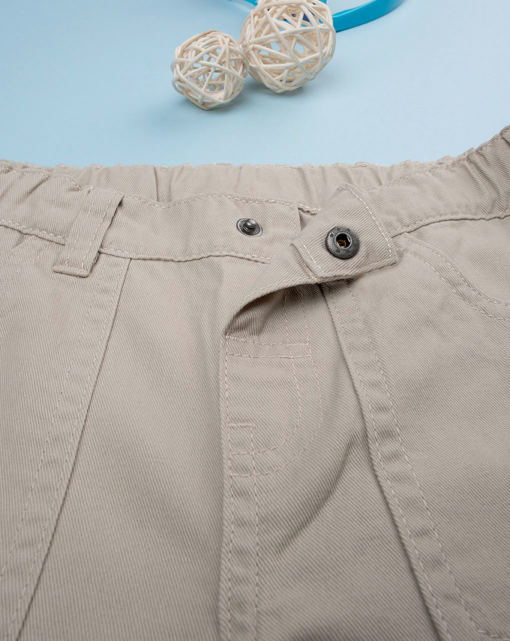 Pantalone twill bimbo beige