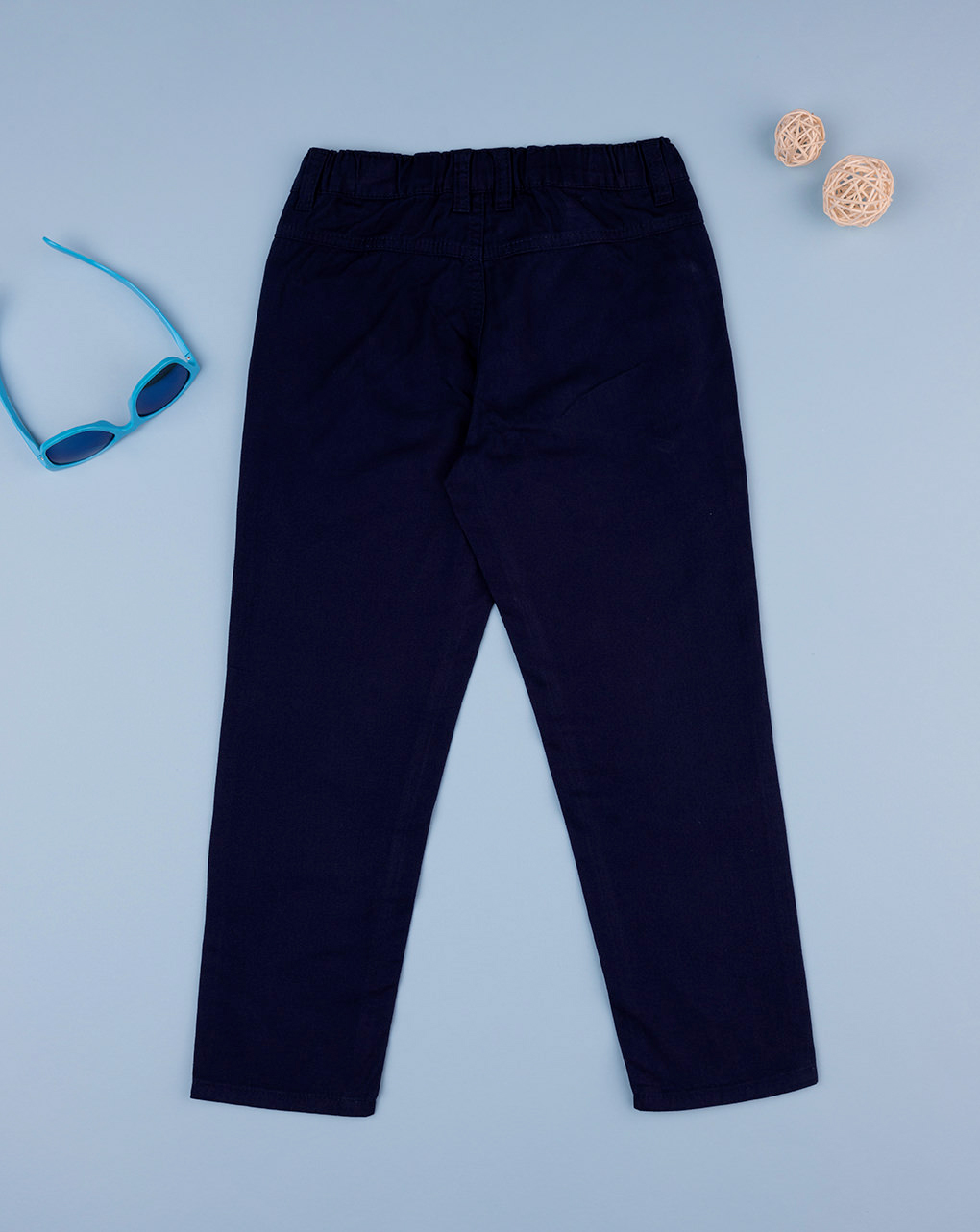 Pantalone twill bimbo blu