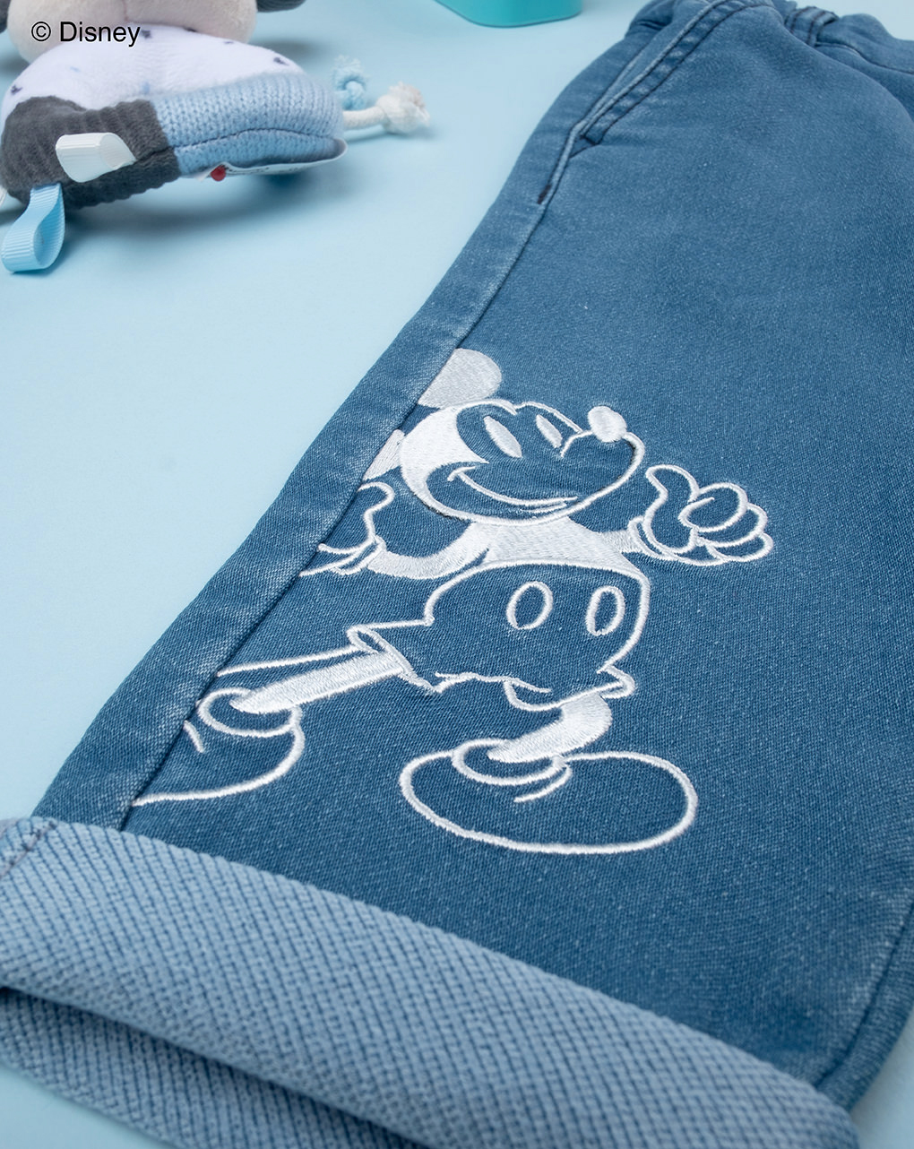 Pantalone denim bimbo mickey