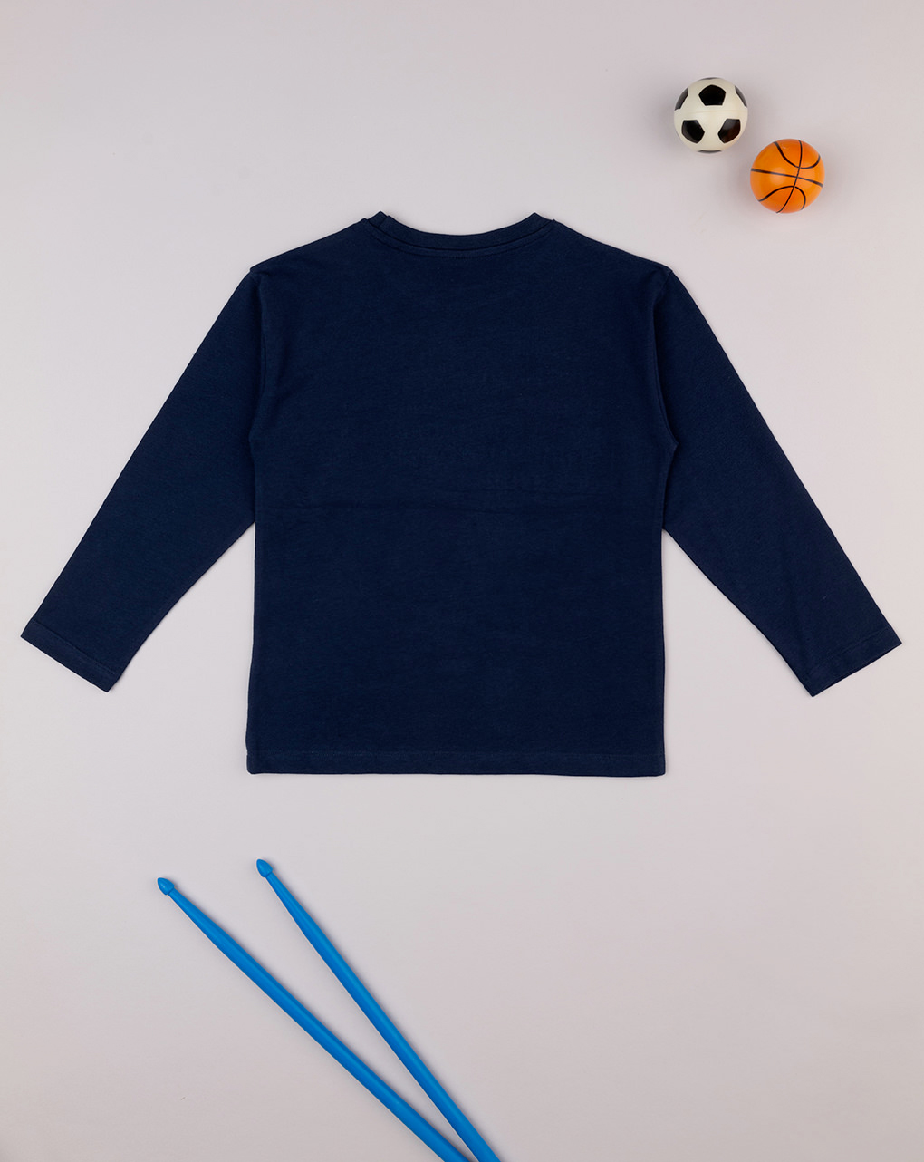 T-shirt blu maniche lunghe bambino