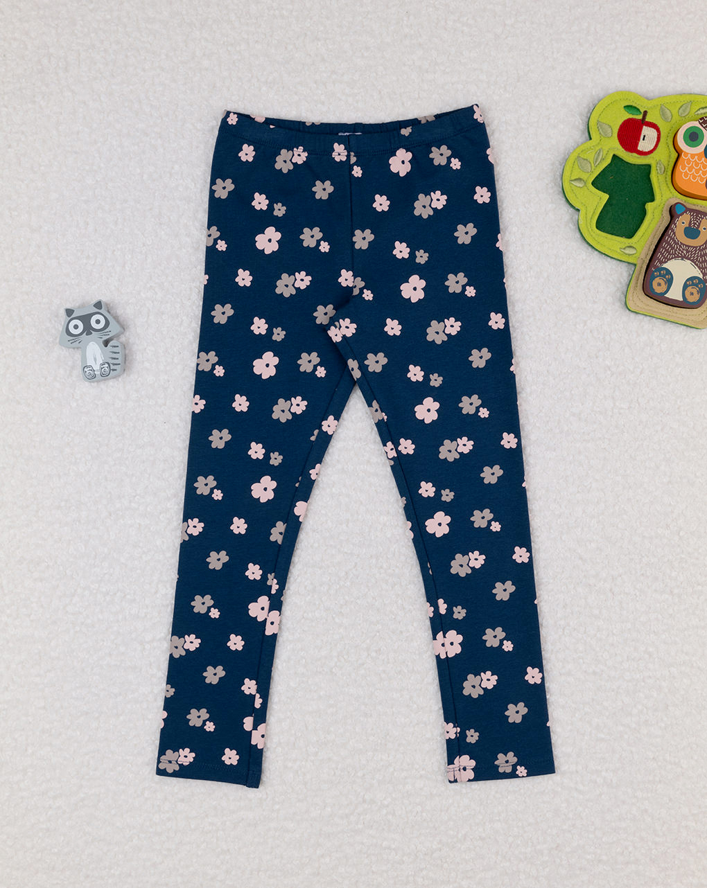 Leggings blu bambina allover