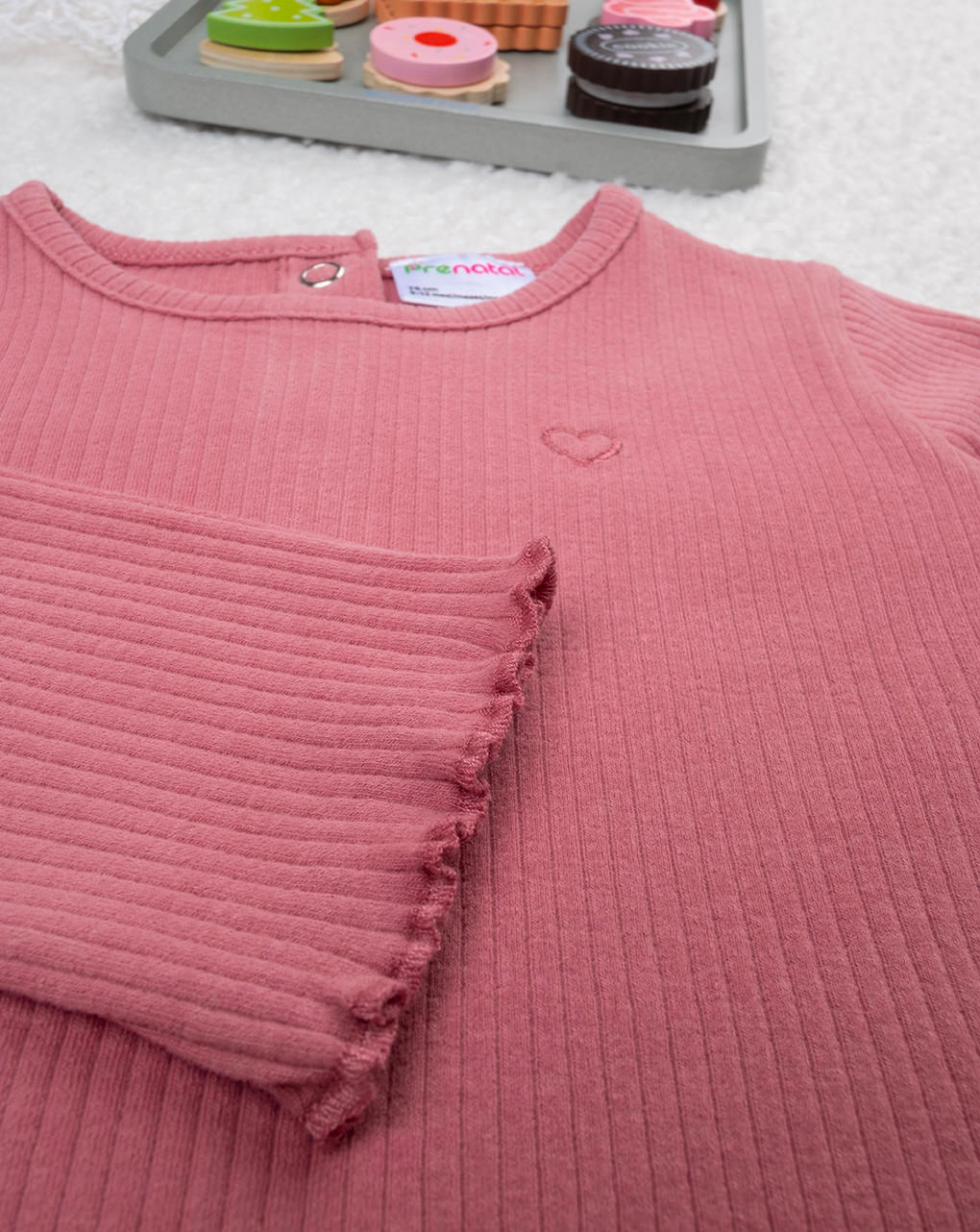 T-shirt costina bimba rosa