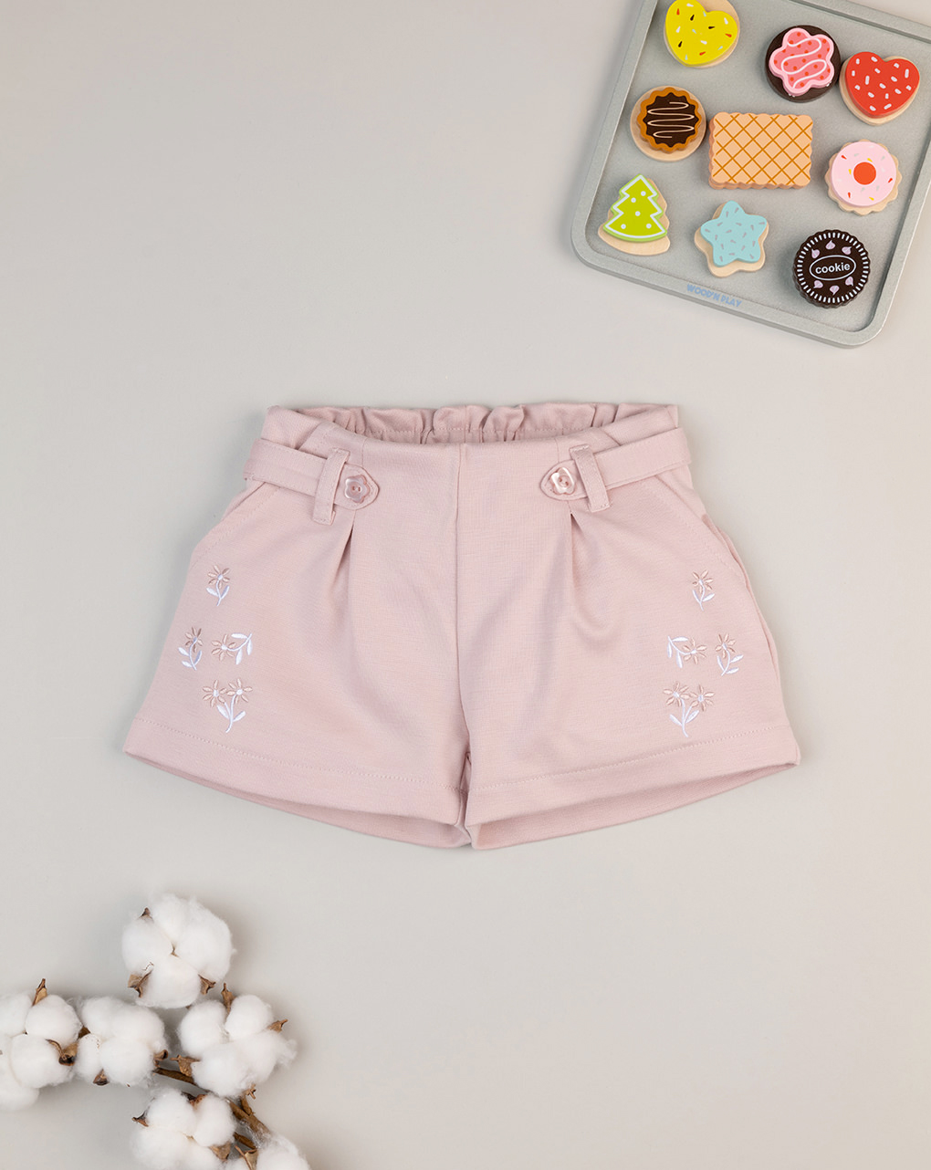 Shorts rosa bambina punto milano