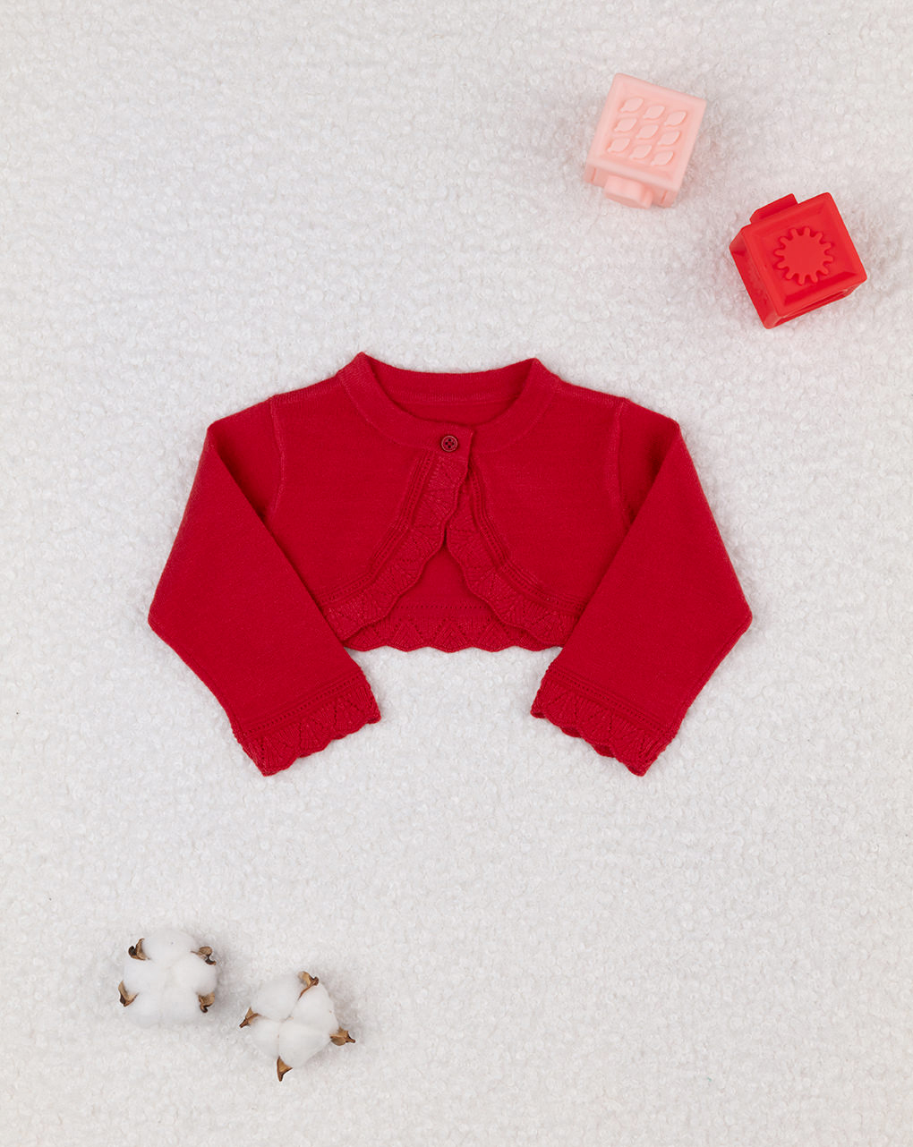 Cardigan bimba rosso