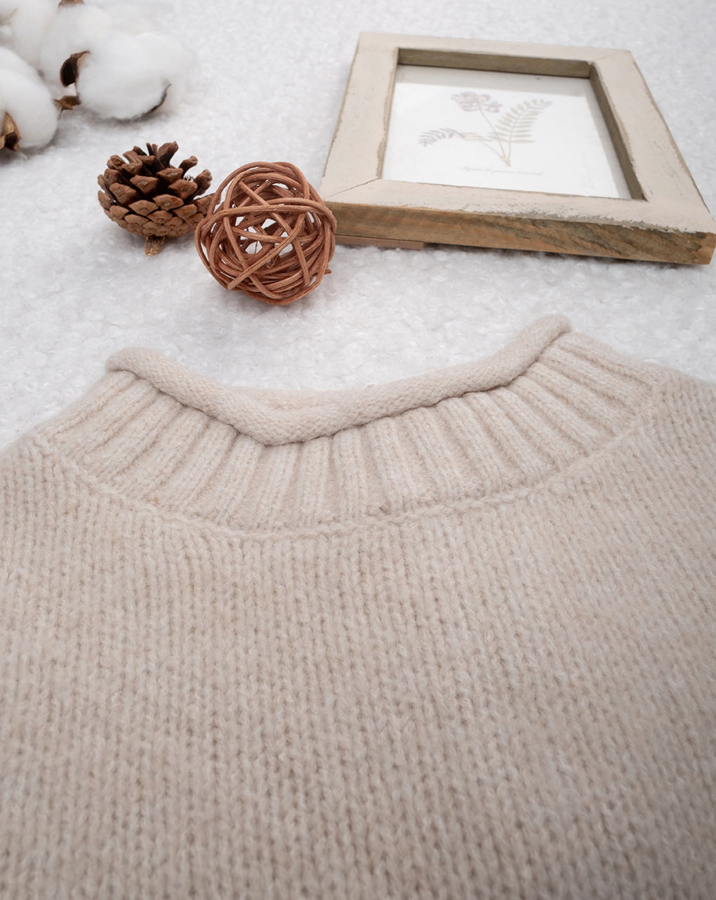 Maglia tricot bimba beige