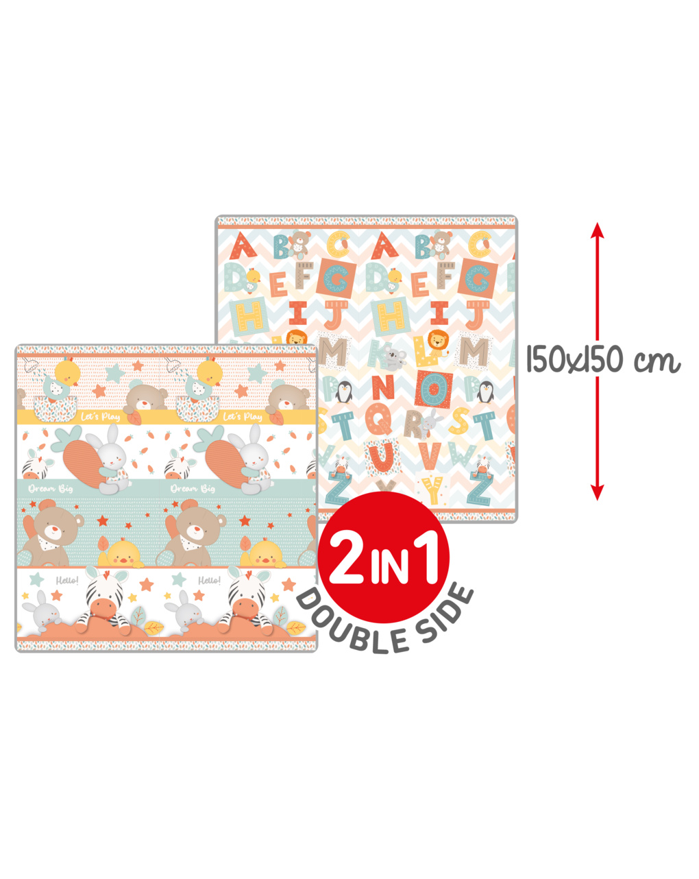 Tappeto pieghevole smart playmat- 10m+ - baby smile