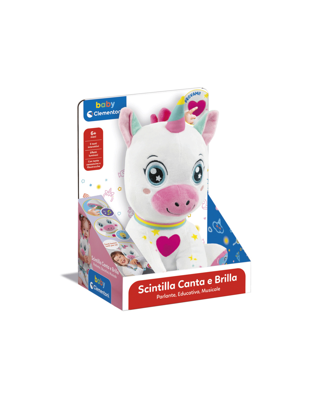 Scintilla unicorno canta e brilla - 12m+ - baby clementoni