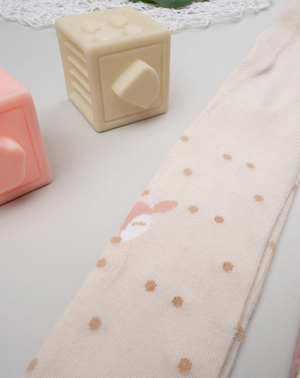 Pack.2 collant bimba rosa/beige