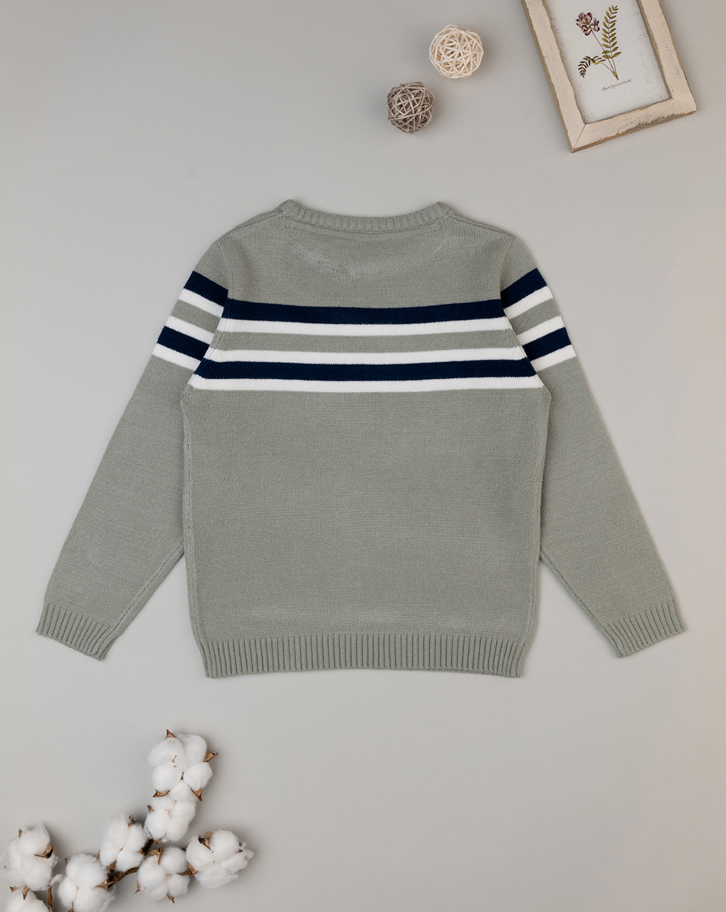 Maglia tricot verde bambino