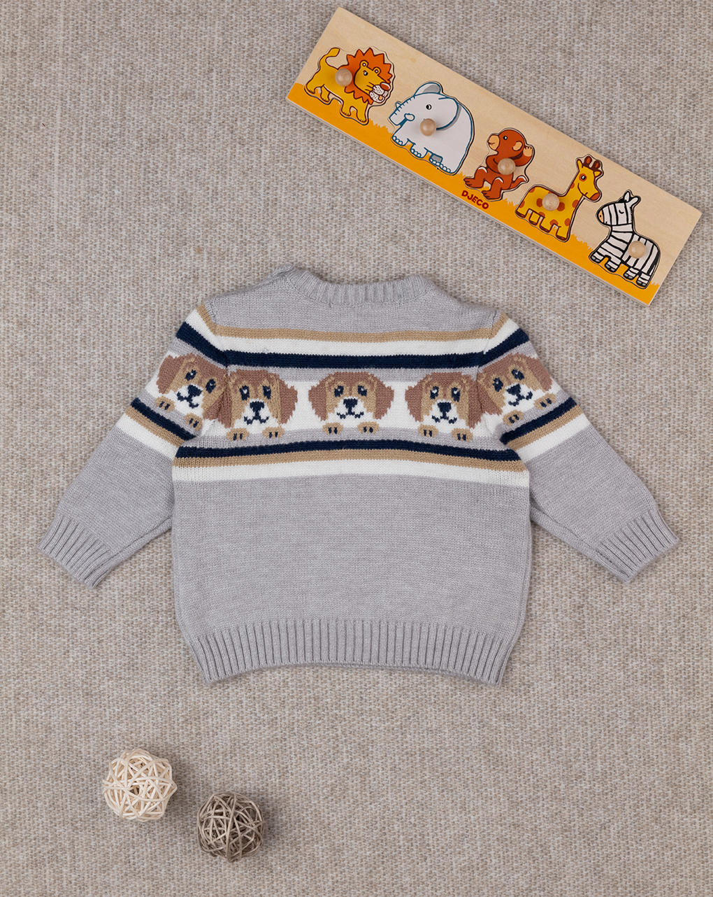 Maglia tricot bimbo grigia