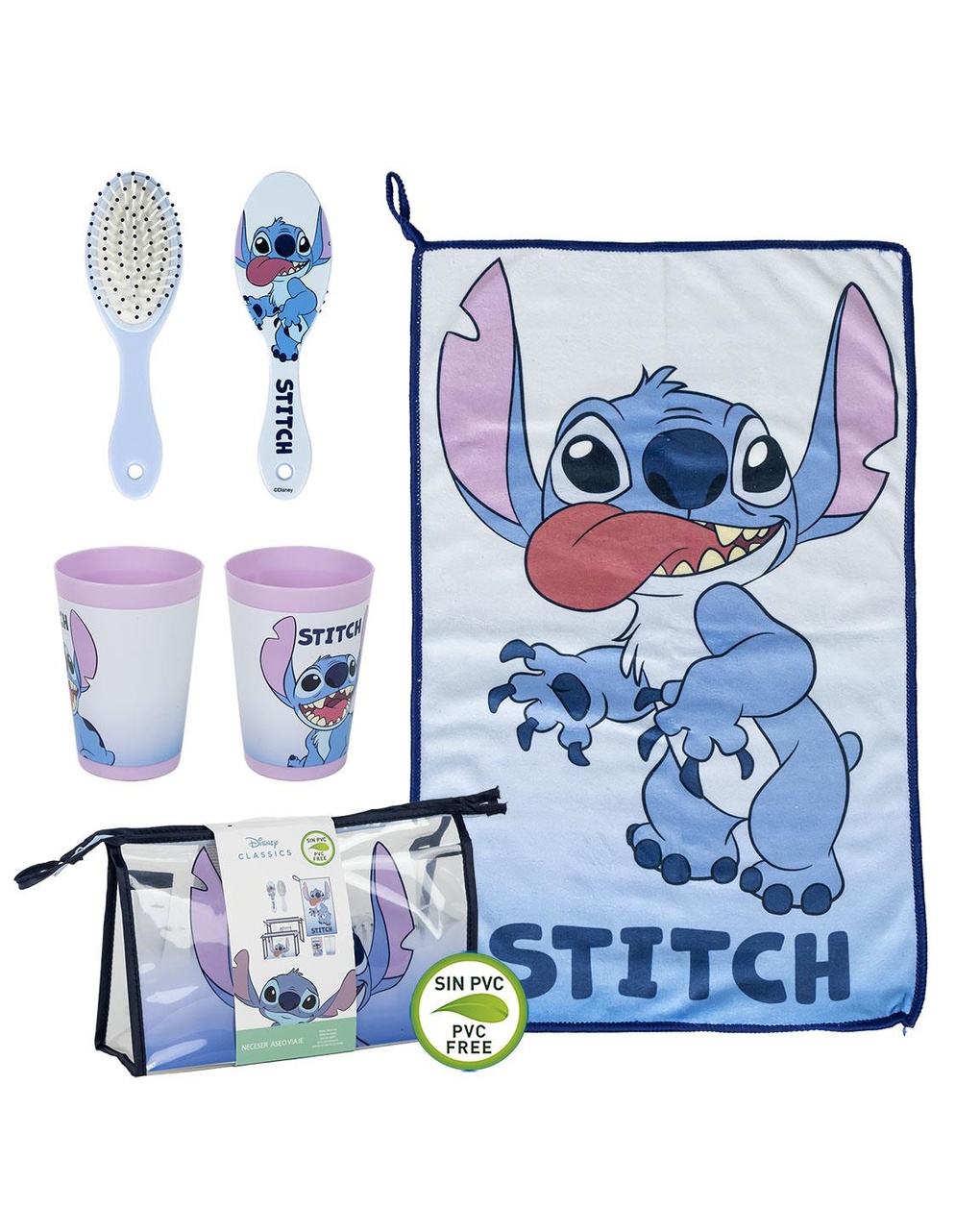 Beauty case con accessori stitch