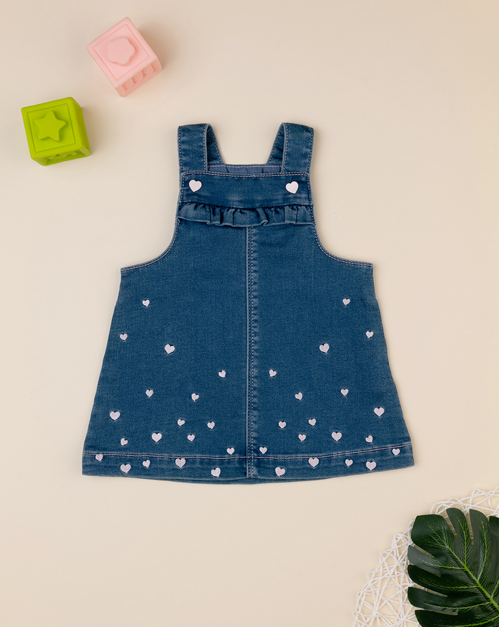 Scamiciato denim bimba con glitter