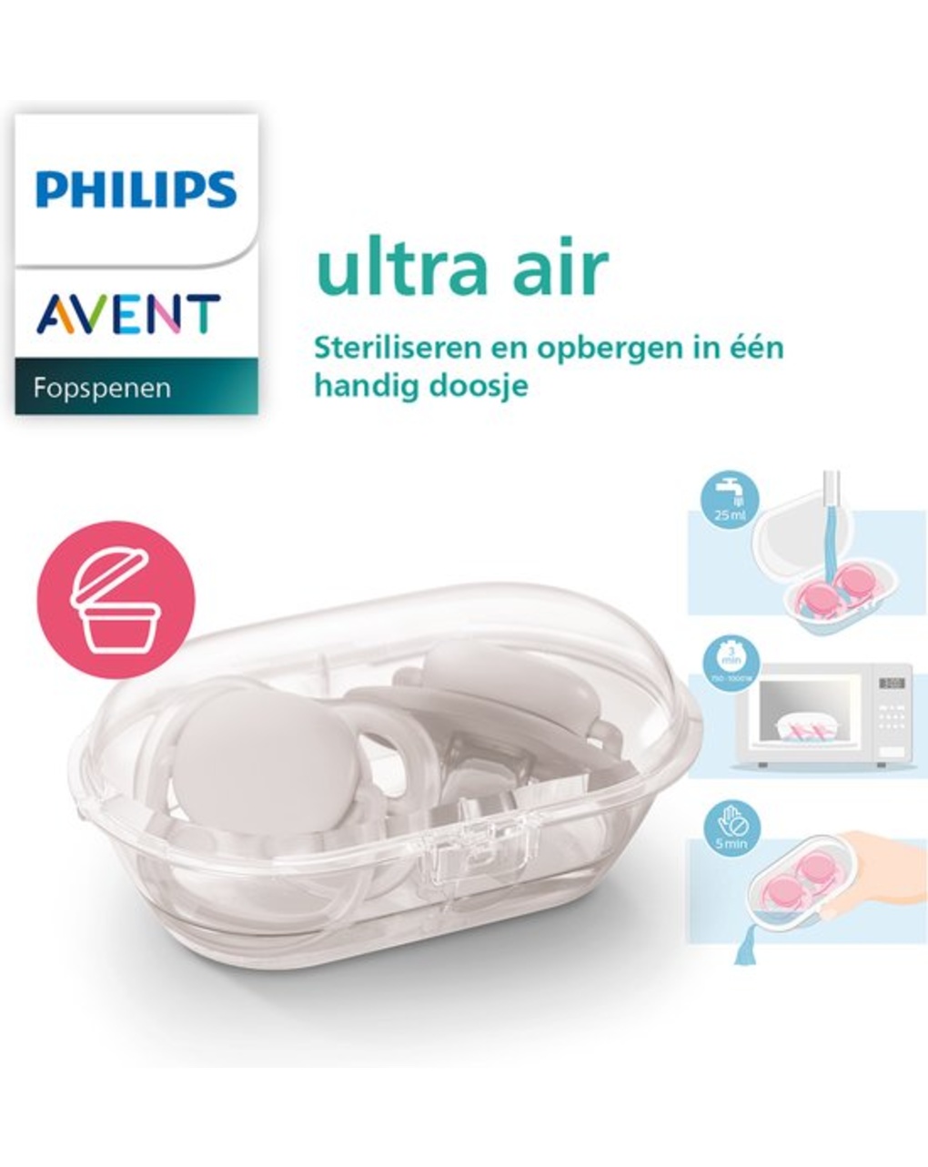 Succhietto ultra air 18m+ balene 2 pezzi - avent