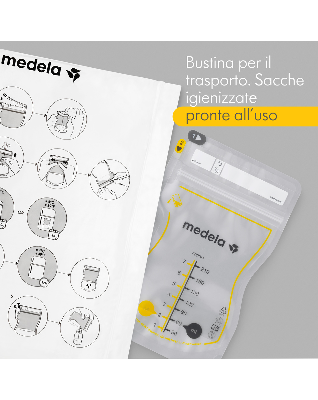 Sacche easy pour x25 per la raccolta del latte - medela