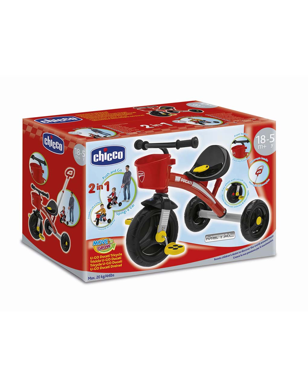 Triciclo u-go ducati - 18m+ - chicco