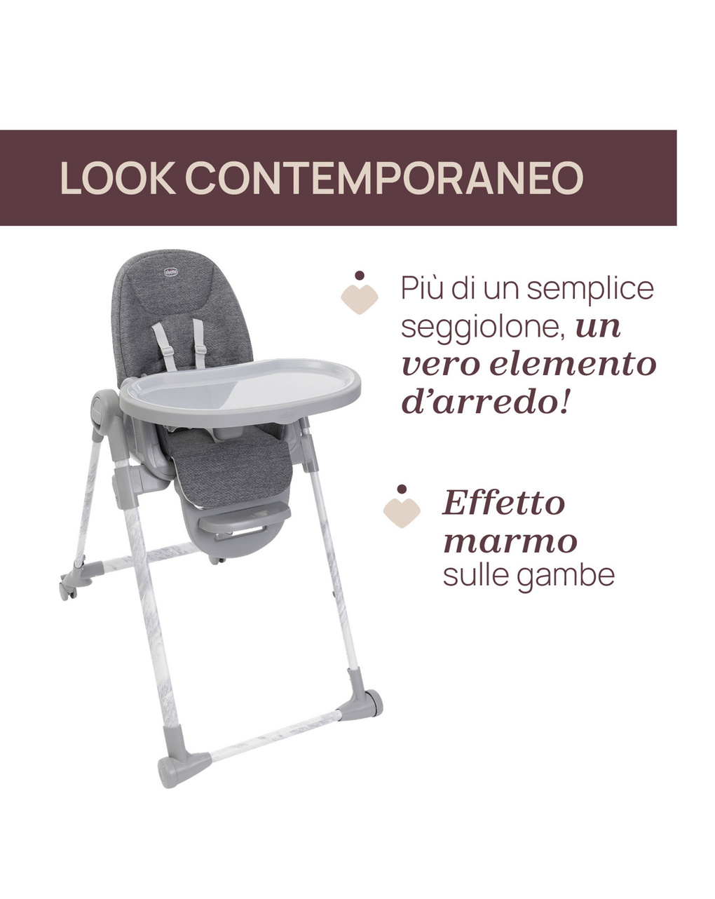 Seggiolone polly armonia carrara - chicco