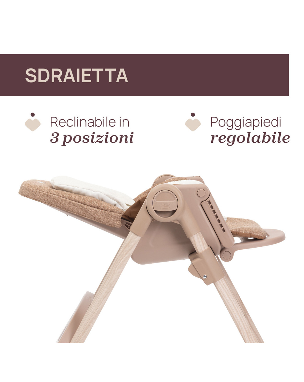 Seggiolone polly armonia terracotta - chicco