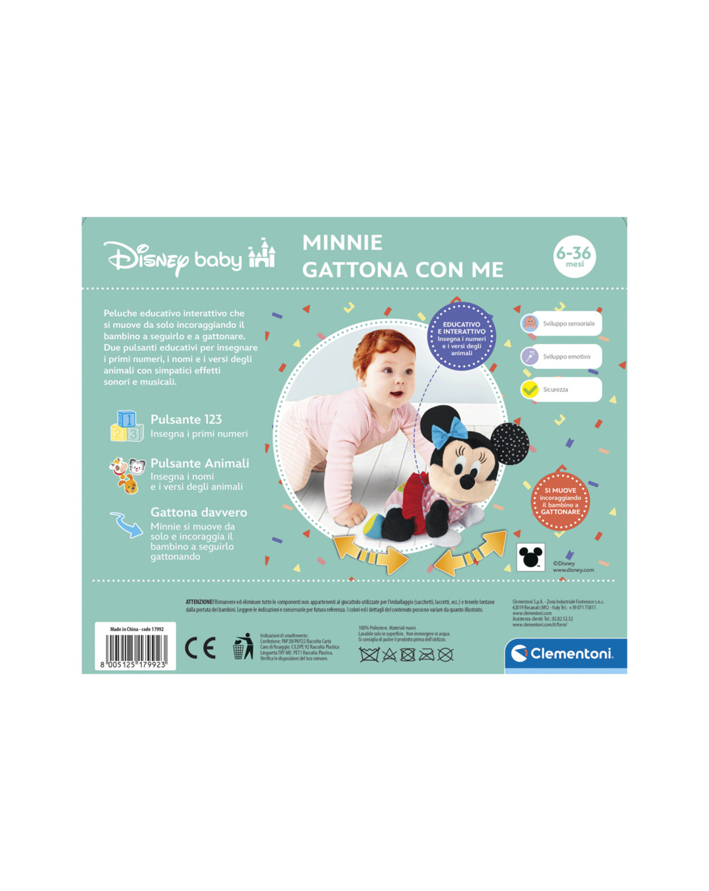 Disney baby minnie che gattona - 12m+ - baby clementoni