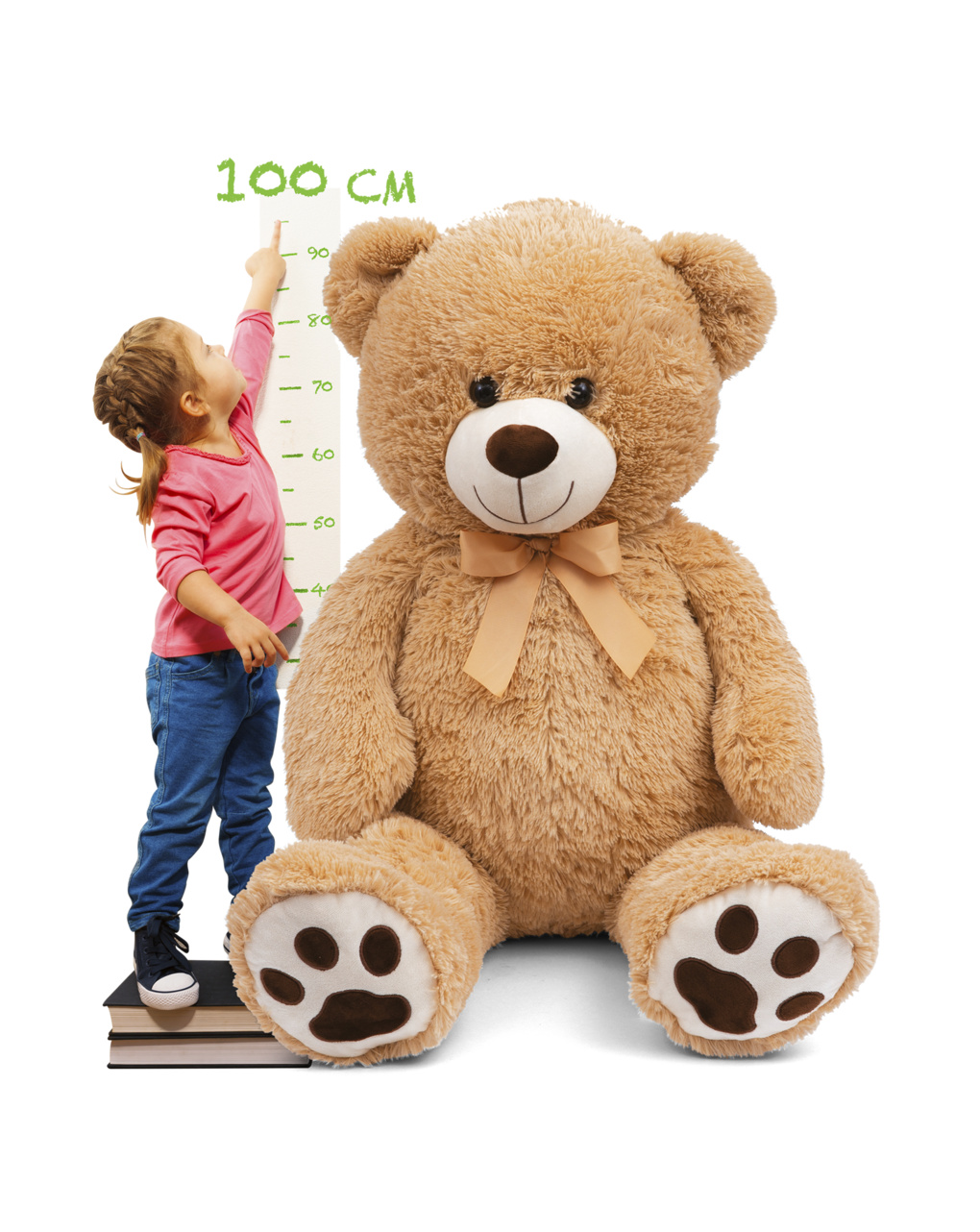 Peluche orso 100cm assortito - 0m+ - ami plush