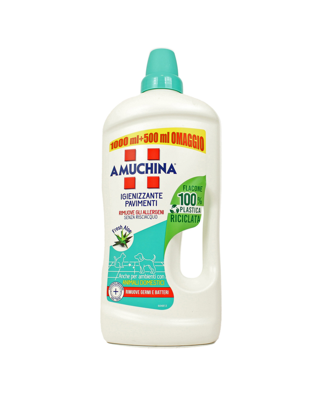 Igienizzante pavimenti fresh aloe 1000 + 500 ml - amuchina