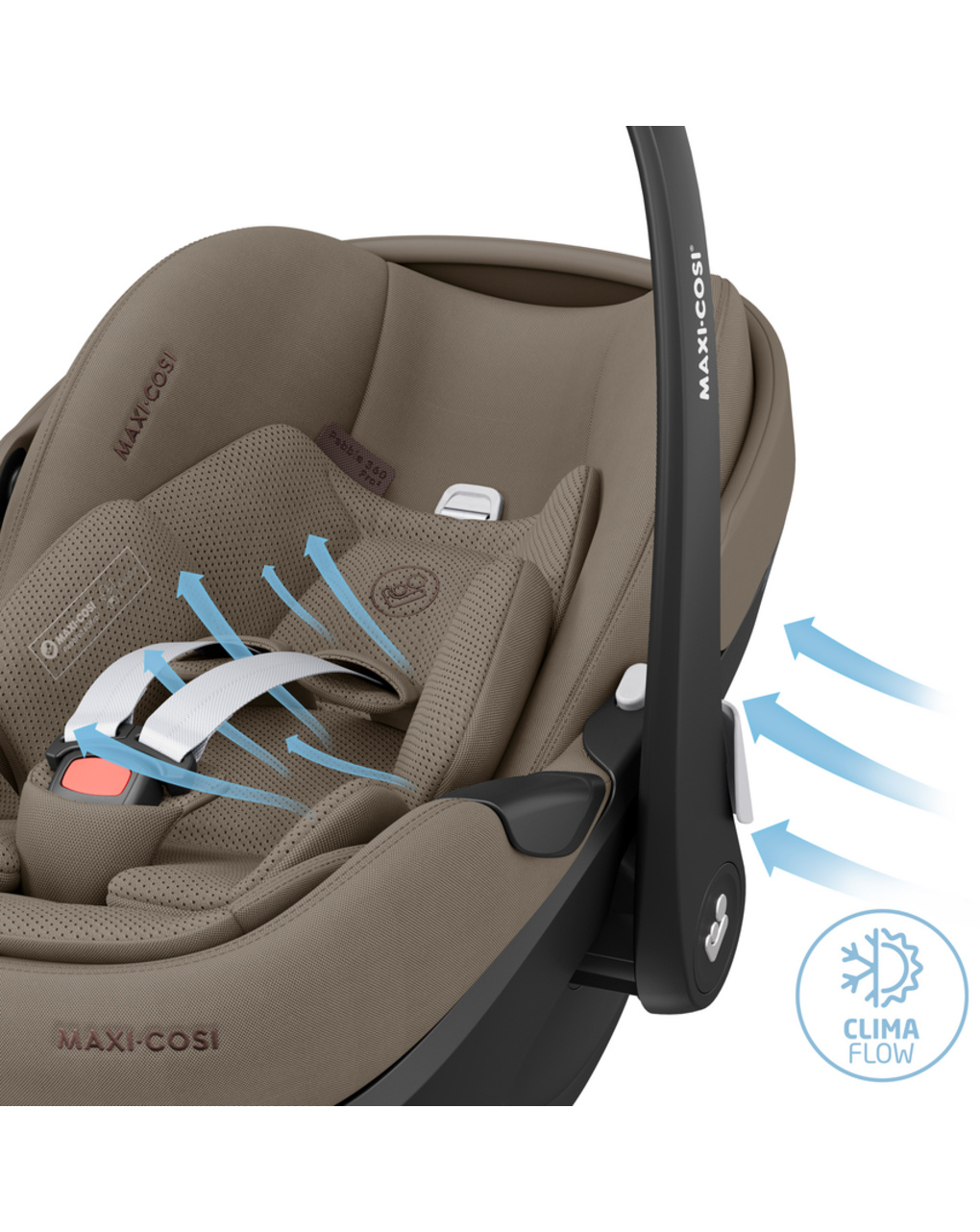 Seggiolino auto pebble 360 pro 2  isize twilic truffle - maxi cosi