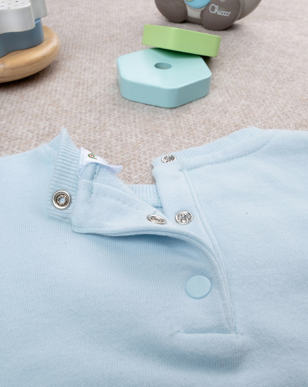 Maglia bimba azzurra con frill