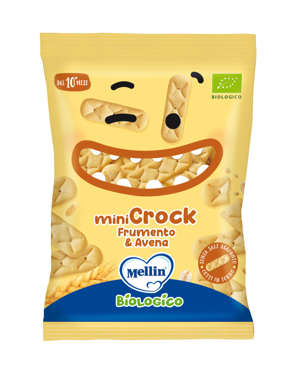 Minicrock frumento e avena per bambini dal 10° mese compiuto 30gr - mellin