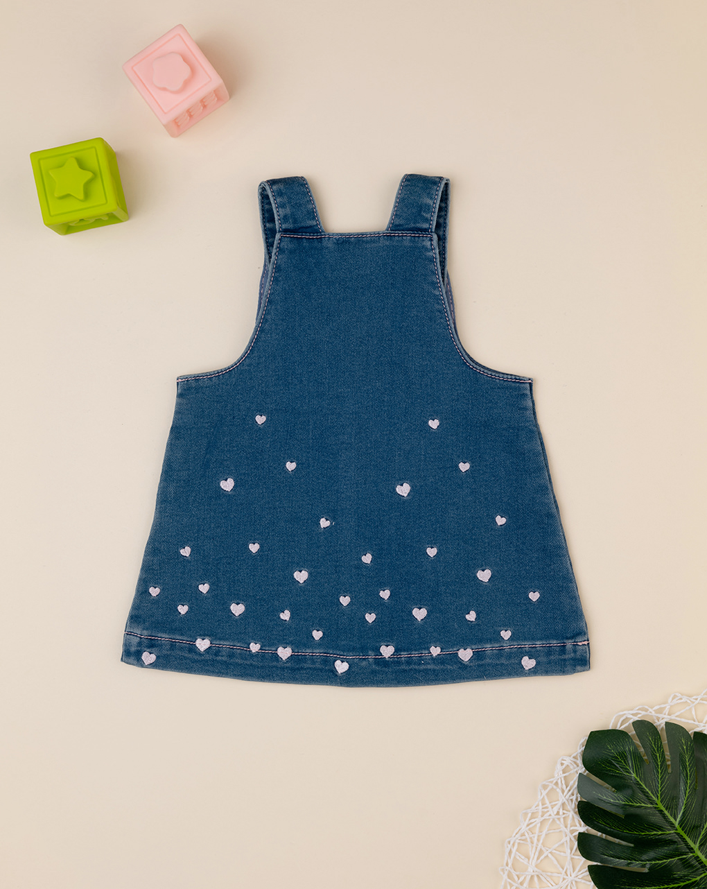 Scamiciato denim bimba con glitter