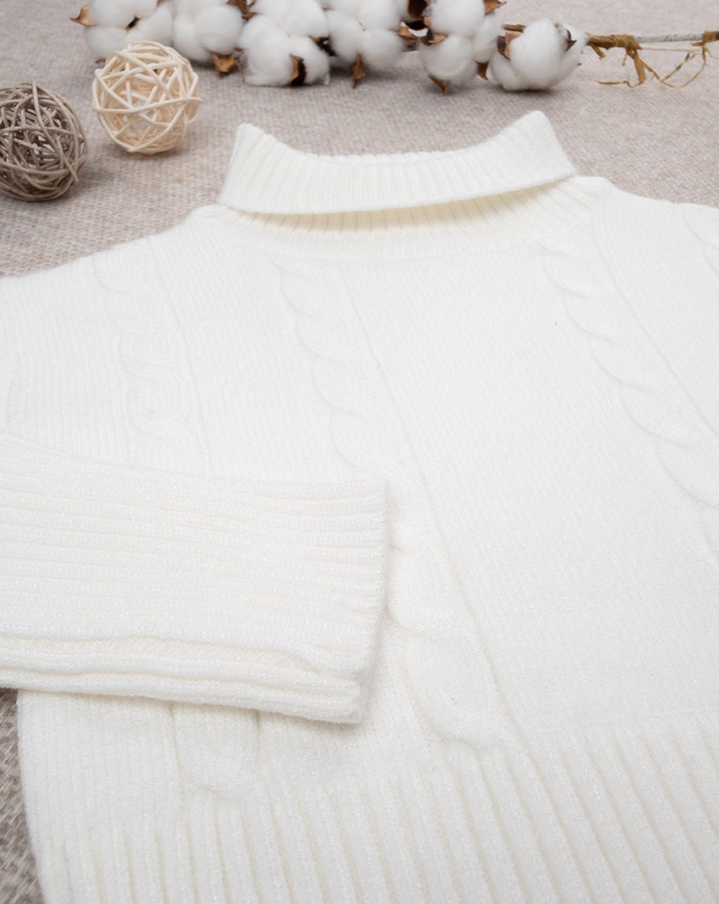 Maglione tricot bianco bimba