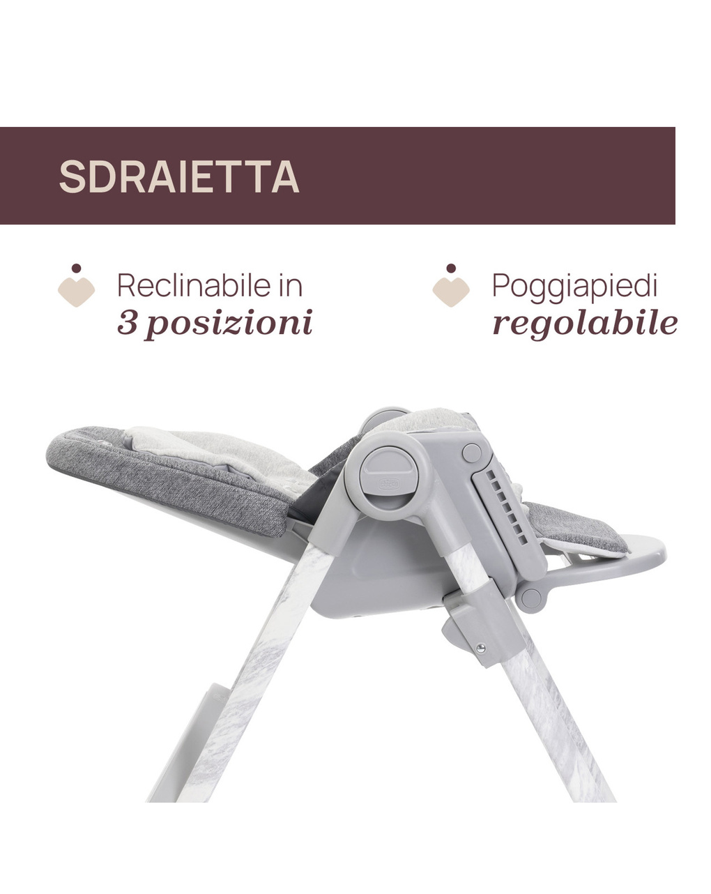 Seggiolone polly armonia carrara - chicco